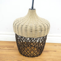 Hannah Outdoor Pendant Light – Beige Top, Brown Bottom