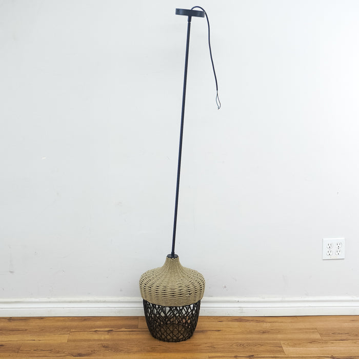 Hannah Outdoor Pendant Light – Beige Top, Brown Bottom