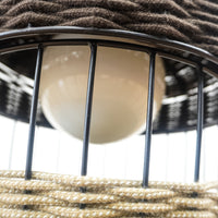 Hannah Outdoor Pendant Light – Brown Top, Beige Bottom