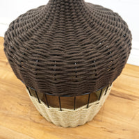 Hannah Outdoor Pendant Light – Brown Top, Beige Bottom