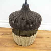 Hannah Outdoor Pendant Light – Brown Top, Beige Bottom
