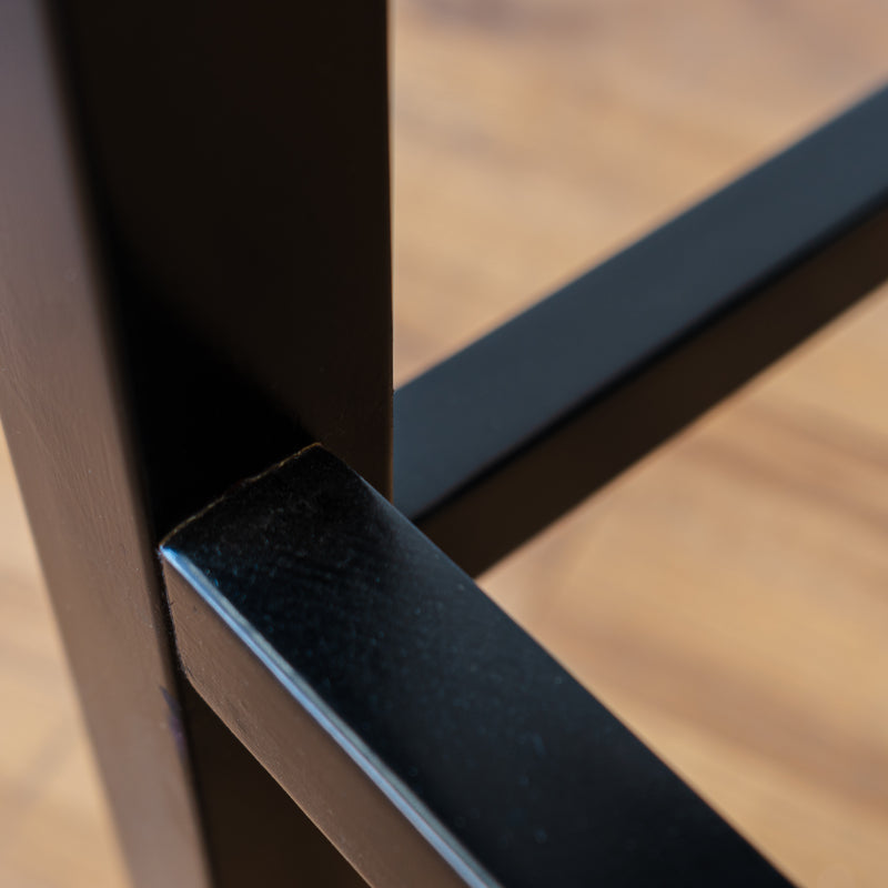 High Back Counter Stool in Brown Leather