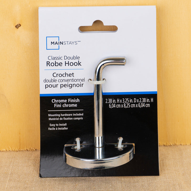 Mainstays Steel Robe Hook, Chrome