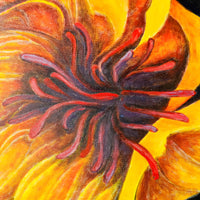 Canvas Artwork – Yellow Flower by P. Lund Steel – 24x24-Inch