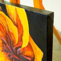 Canvas Artwork – Yellow Flower by P. Lund Steel – 24x24-Inch