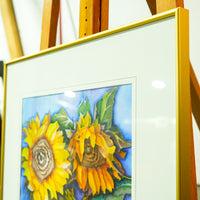 Framed Sunflower Artwork – 20.25x18.25-Inch