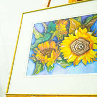 Framed Sunflower Artwork – 20.25x18.25-Inch