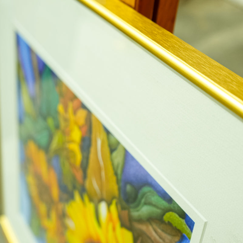 Framed Sunflower Artwork – 20.25x18.25-Inch