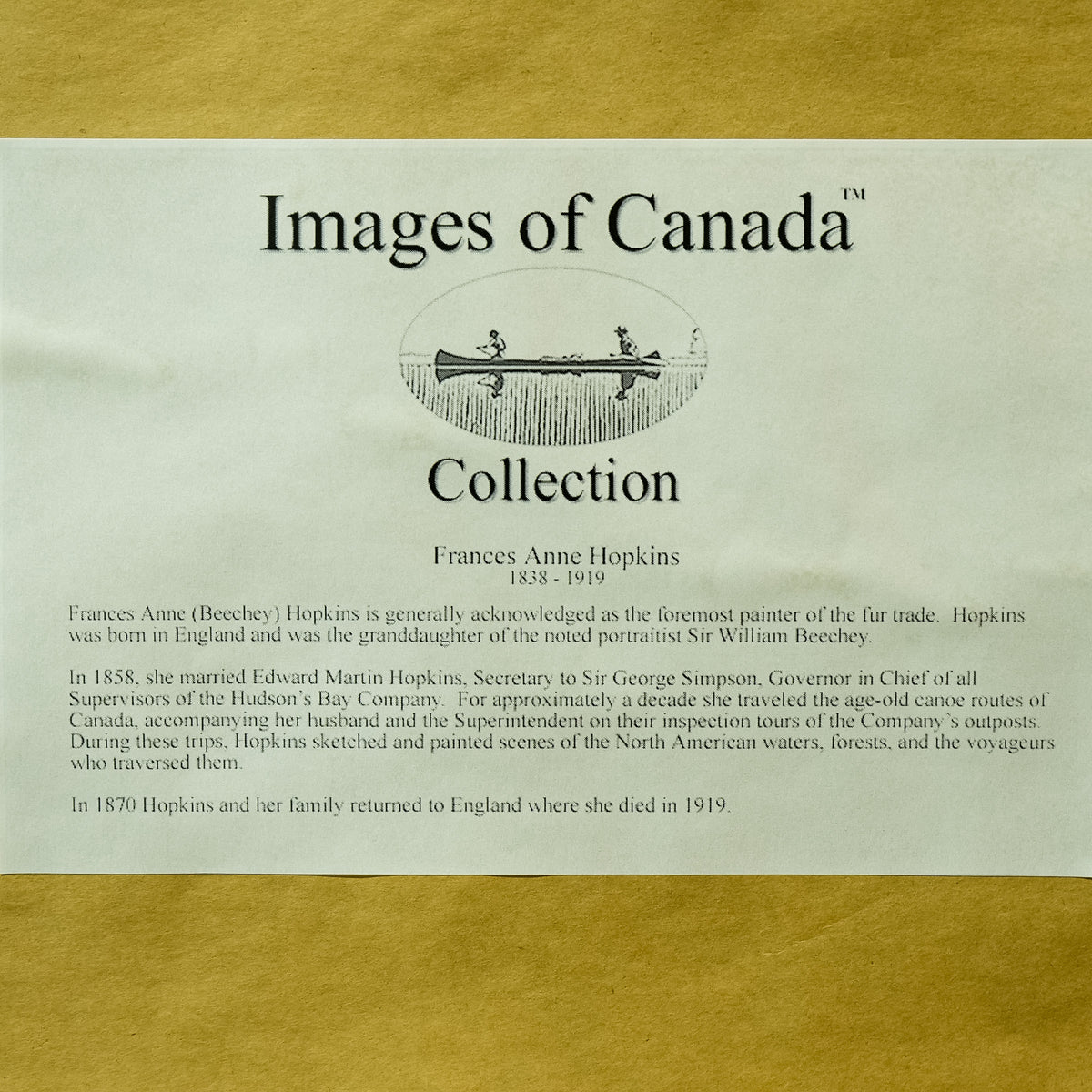Shooting the Rapids By Frances Anne Hopkins – 23.75x18.75-Inch Framed