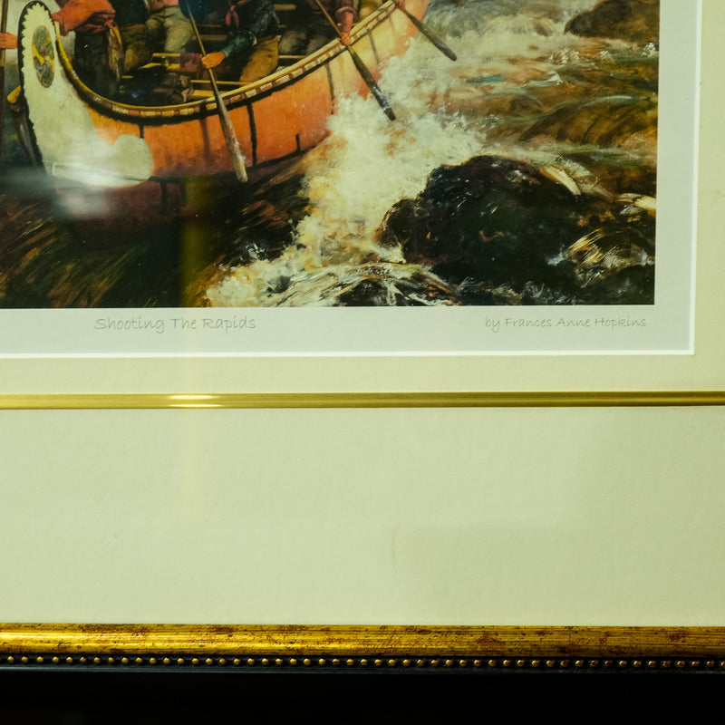 Shooting the Rapids By Frances Anne Hopkins – 23.75x18.75-Inch Framed