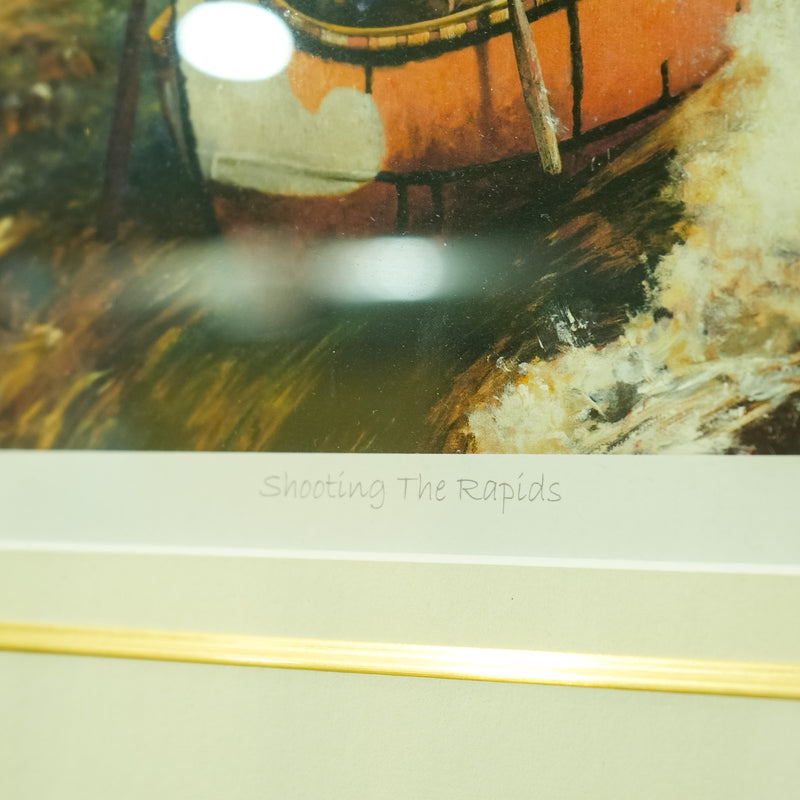 Shooting the Rapids By Frances Anne Hopkins – 23.75x18.75-Inch Framed