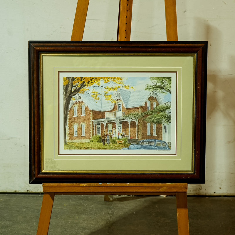 Framed Autumn Landscape Artwork – 24x19.5-Inch