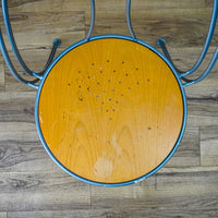 Patio Chair with Wood Seat and Metal Frame – Seat 18.5" H