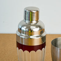 Classic Steel & Glass Cocktail Shaker 10.5-Inch Tall with Matching Tumbler