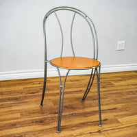 Patio Chair with Wood Seat and Metal Frame – Seat 18.5" H