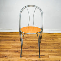 Patio Chair with Wood Seat and Metal Frame – Seat 18.5" H