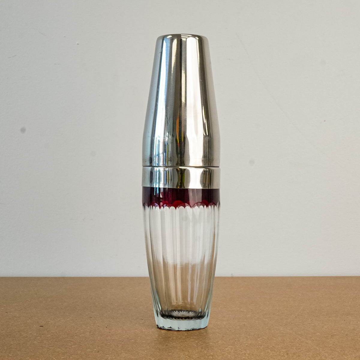 Classic Steel & Glass Cocktail Shaker 10.5-Inch Tall with Matching Tumbler