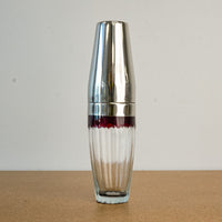 Classic Steel & Glass Cocktail Shaker 10.5-Inch Tall with Matching Tumbler