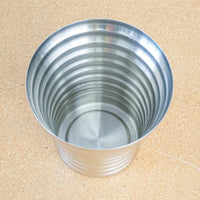 Decorative Ribbed Stainless Steel 7.75-Inch Vessel