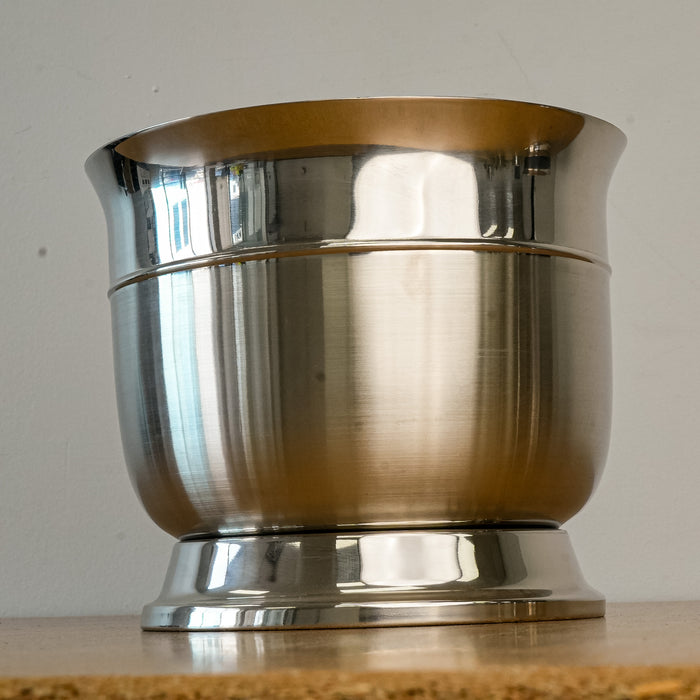 Decorative Brushed Stainless Steel 9.5x8-Inch Vessel