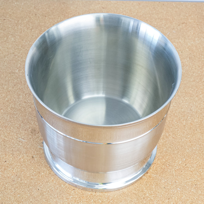 Decorative Brushed Stainless Steel 9.5x8-Inch Vessel
