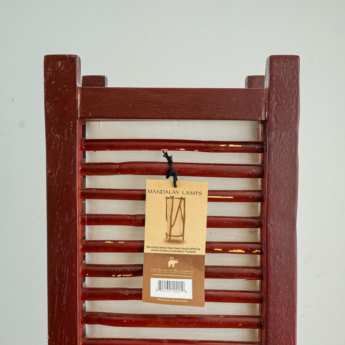 Handcrafted Mandalay Table Lamp 24 x 8-Inch – Unique Wooden Slat Design