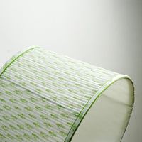 Lamp Shade in White, 12-14" Diameter with Green Floral Pattern