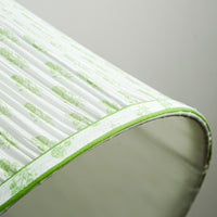 Lamp Shade in White, 12-14" Diameter with Green Floral Pattern