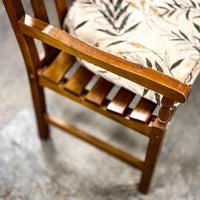 Wooden Slatted Bench 47x35-Inch with Cushioned Seats