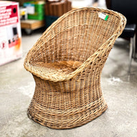 Wicker Accent Chair 25x30-Inch with Rounded Back