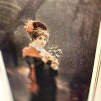 14x32-Inch Framed Vintage Portrait Artwork by Marcus Stone