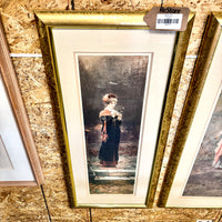 14x32-Inch Framed Vintage Portrait Artwork by Marcus Stone