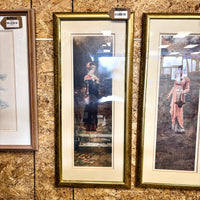 14x32-Inch Framed Vintage Portrait Artwork by Marcus Stone