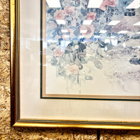 34x27-Inch Framed Cottage Artwork by Dalina Darton – 1986