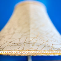 Sculpted Wooden Designer Table Lamp with Fabric Shade, 39-Inch Height