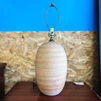 Pot-Style Ceramic Table Lamp with Brass Accents, 27-Inch Height