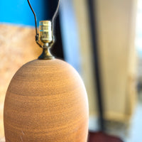 Pot-Style Ceramic Table Lamp with Brass Accents, 27-Inch Height
