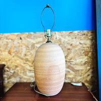 Pot-Style Ceramic Table Lamp with Brass Accents, 27-Inch Height