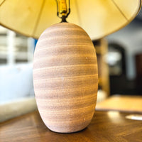 Pot-Style Ceramic Table Lamp with Brass Accents, 27-Inch Height