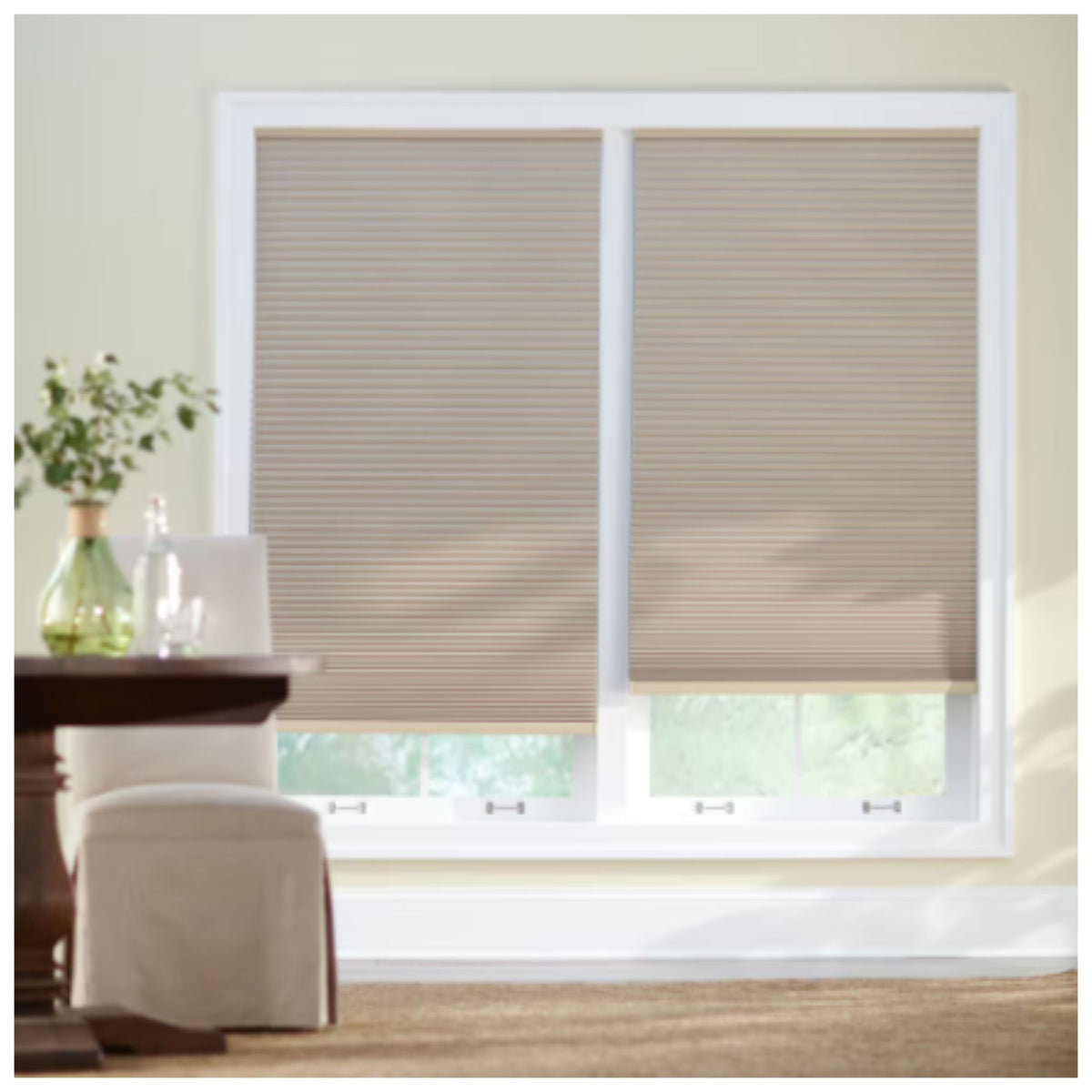 Home Decorators Collection 72-inch Blackout Cordless Cellular Shade in Tan, 10793478635344