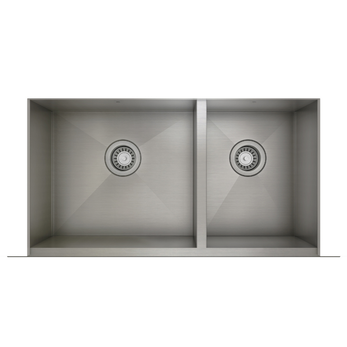 Prochef ProInox H0 60/40 Double Bowl Apron Kitchen Sink, 32x16x8-Inch – IHO-UAR-34188