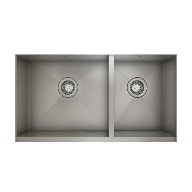 Prochef ProInox H0 60/40 Double Bowl Apron Kitchen Sink, 32x16x8-Inch – IHO-UAR-34188
