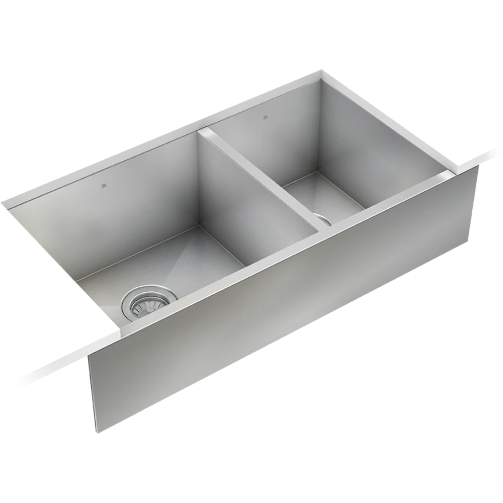 Prochef ProInox H0 60/40 Double Bowl Apron Kitchen Sink, 32x16x8-Inch – IHO-UAR-34188