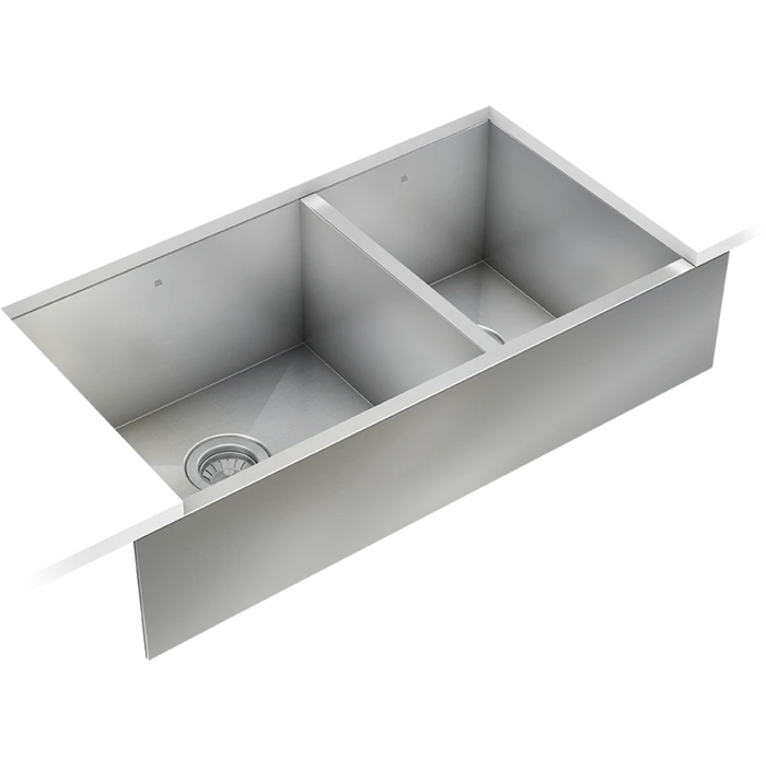 Prochef ProInox H0 60/40 Double Bowl Apron Kitchen Sink, 32x16x8-Inch – IHO-UAR-34188