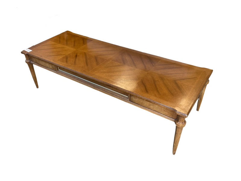 Long wooden coffee table