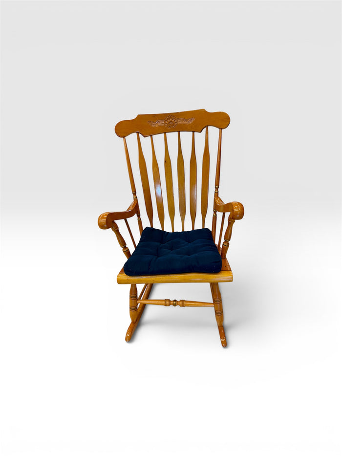 Vintage-Style Spindle Back Wooden Rocking Chair