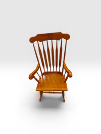 Vintage-Style Spindle Back Wooden Rocking Chair