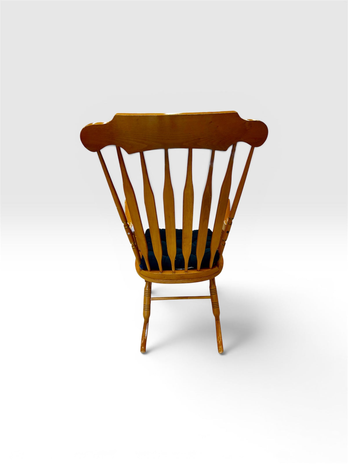 Vintage-Style Spindle Back Wooden Rocking Chair