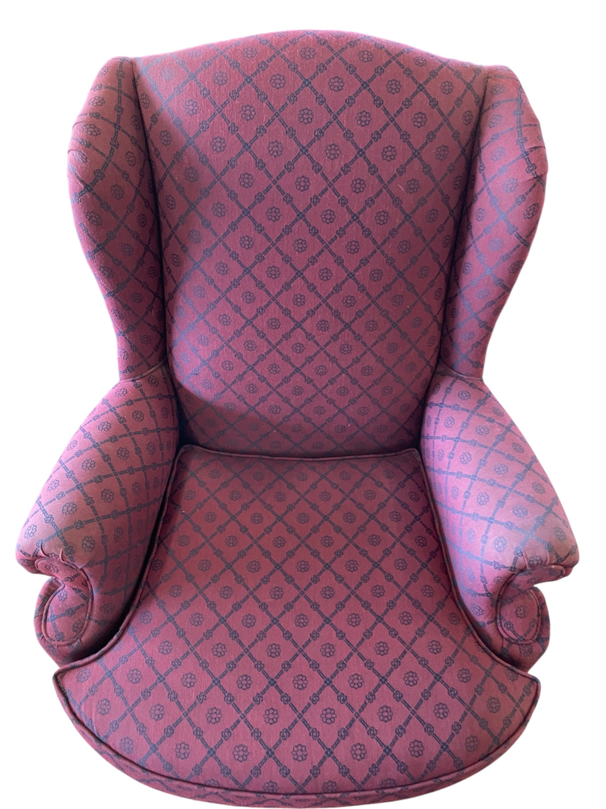 Purple Patterned Armchair