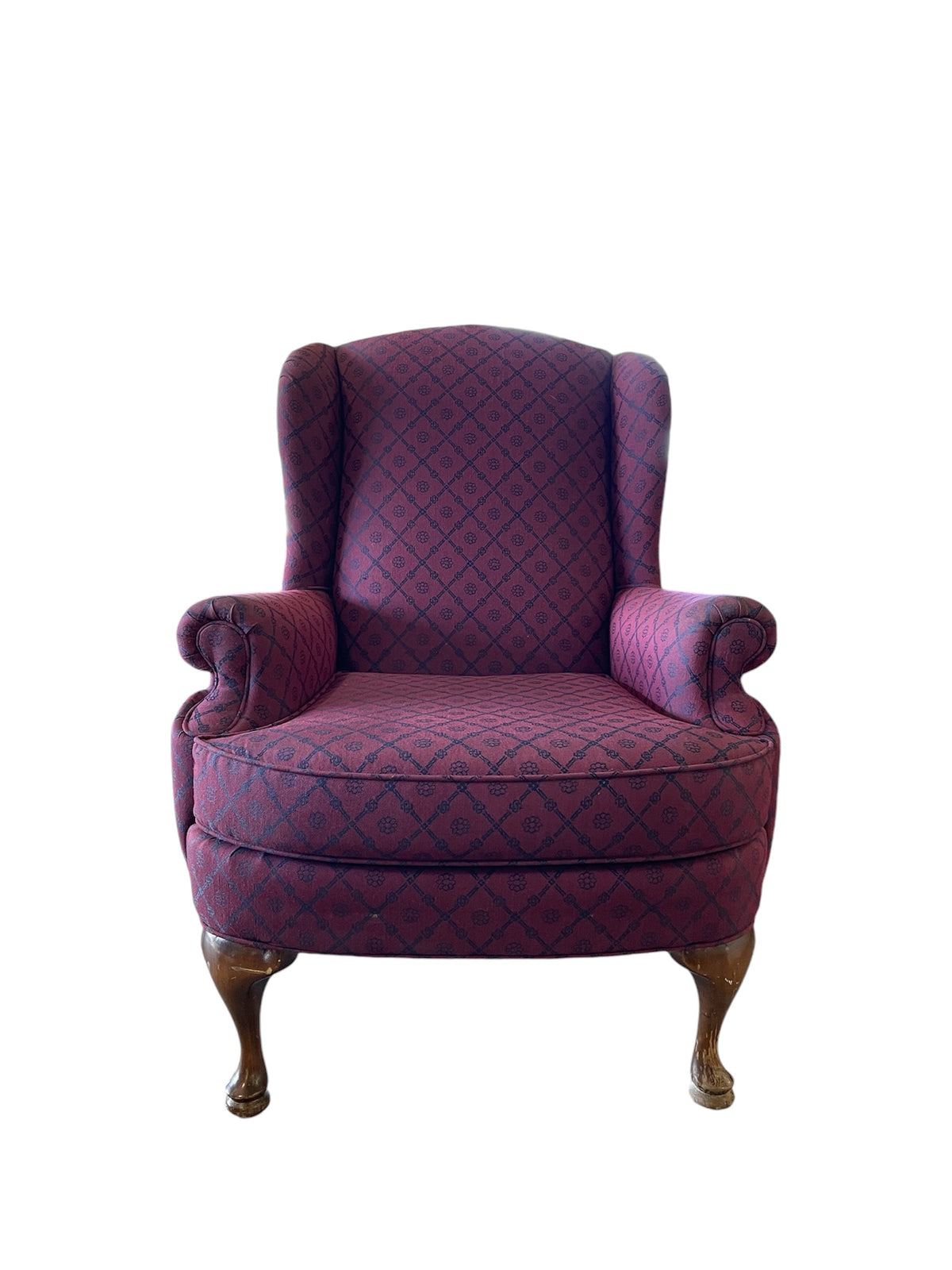 Purple Patterned Armchair